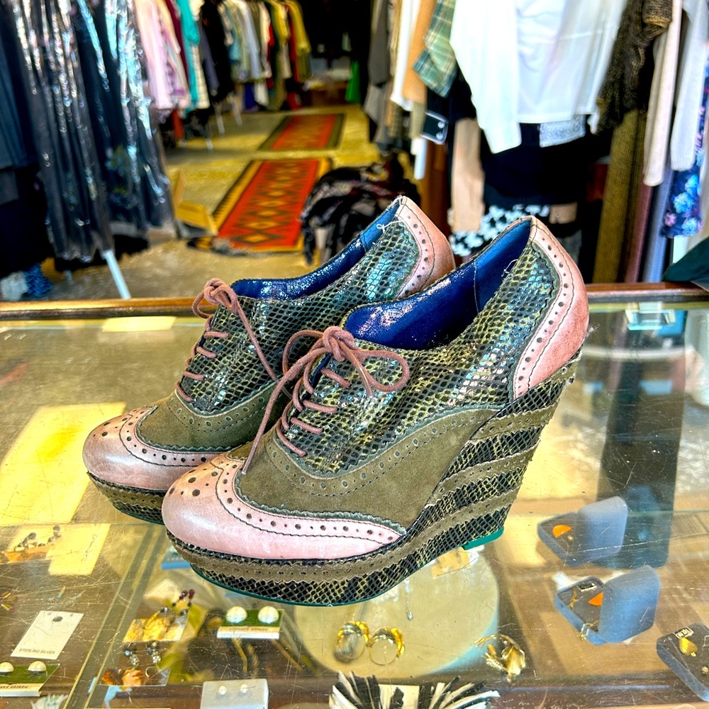 Vintage platform booties